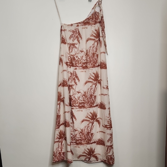 Tropical Print Spaghetti  Side‎ Strap Women's Dress - Picture 1 of 8